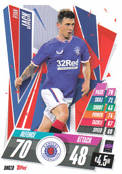 Ryan Jack Rangers 2020/21 Topps Match Attax CL #RNG10